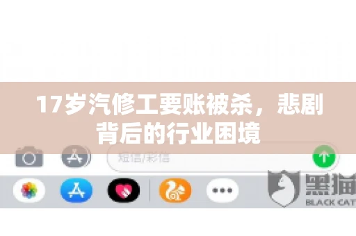 17岁汽修工要账被杀，悲剧背后的行业困境