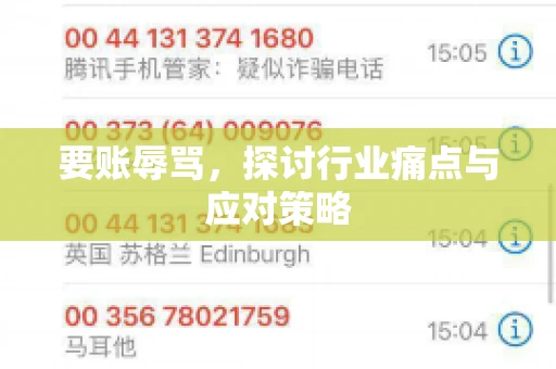 要账辱骂，探讨行业痛点与应对策略