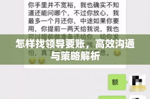 怎样找领导要账，高效沟通与策略解析