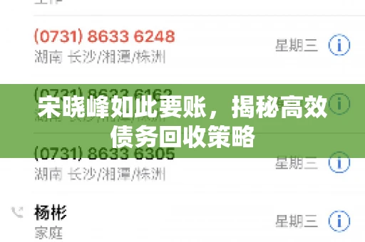 宋晓峰如此要账，揭秘高效债务回收策略