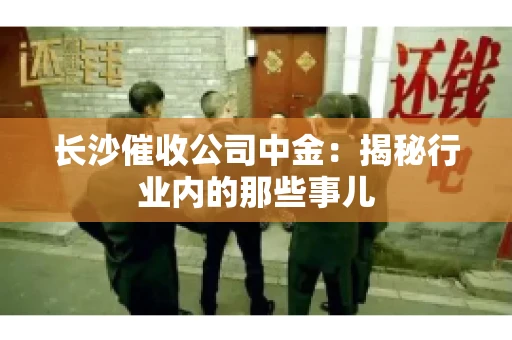 长沙催收公司中金：揭秘行业内的那些事儿